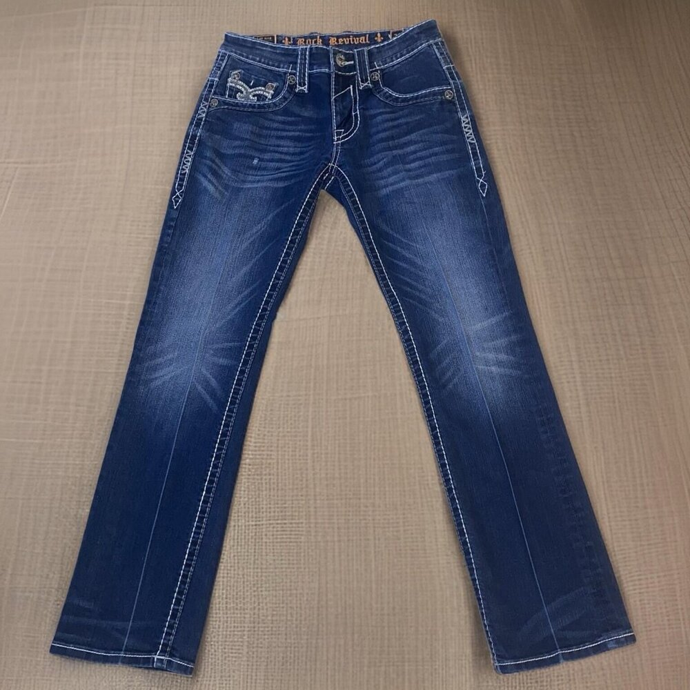 Rock Revival Slim Straight Denim Women Jeans Size 29